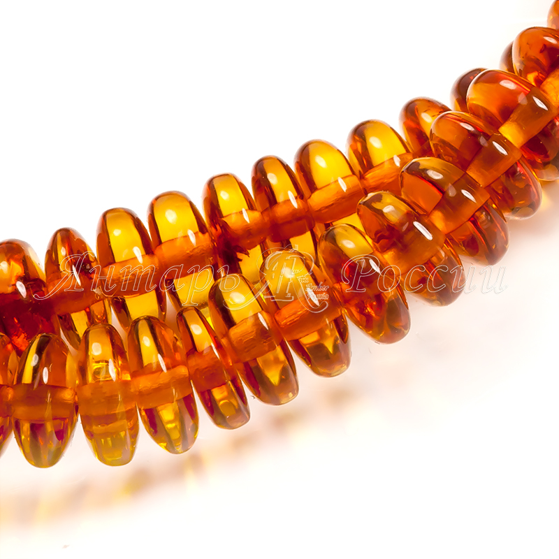 Бусы янтарь